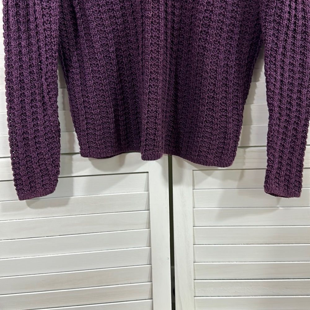 Eddie Bauer Linen Blend Burgundy Sweater SP - Picture 7 of 13